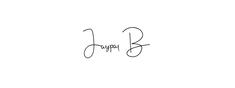 Make a beautiful signature design for name Jaypal B. With this signature (Andilay-7BmLP) style, you can create a handwritten signature for free. Jaypal B signature style 4 images and pictures png