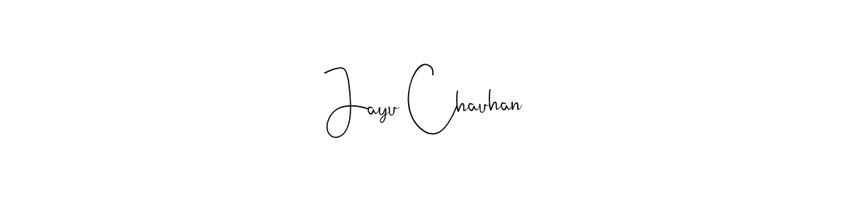 Use a signature maker to create a handwritten signature online. With this signature software, you can design (Andilay-7BmLP) your own signature for name Jayu Chauhan. Jayu Chauhan signature style 4 images and pictures png