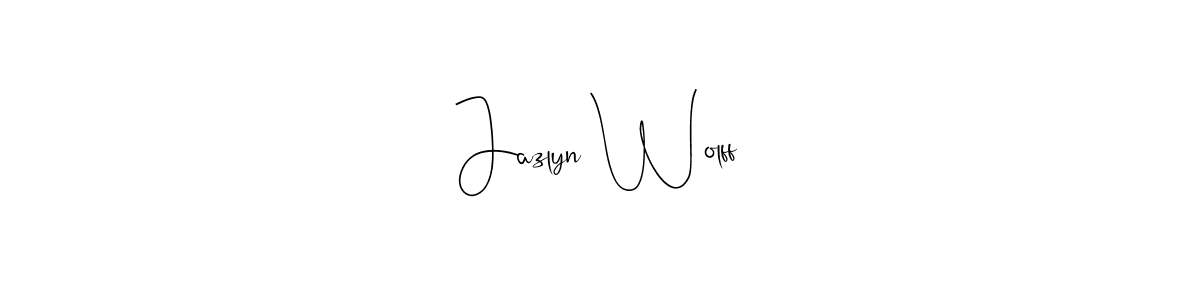 It looks lik you need a new signature style for name Jazlyn Wolff. Design unique handwritten (Andilay-7BmLP) signature with our free signature maker in just a few clicks. Jazlyn Wolff signature style 4 images and pictures png
