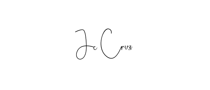 The best way (Andilay-7BmLP) to make a short signature is to pick only two or three words in your name. The name Jc Cruz include a total of six letters. For converting this name. Jc Cruz signature style 4 images and pictures png