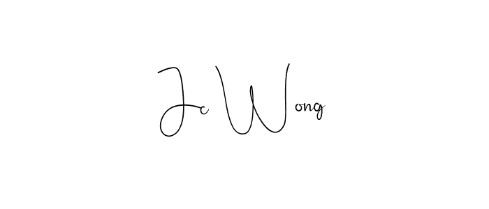 How to make Jc Wong name signature. Use Andilay-7BmLP style for creating short signs online. This is the latest handwritten sign. Jc Wong signature style 4 images and pictures png