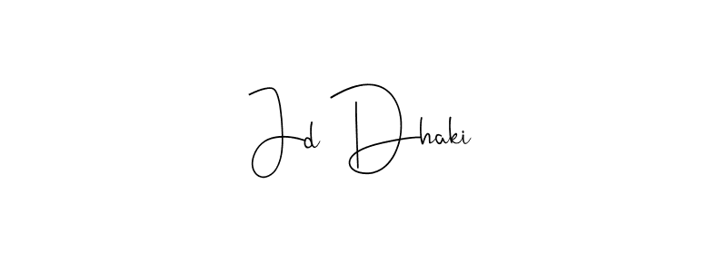 Make a beautiful signature design for name Jd Dhaki. Use this online signature maker to create a handwritten signature for free. Jd Dhaki signature style 4 images and pictures png