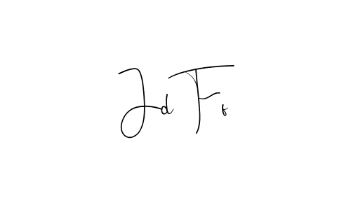 if you are searching for the best signature style for your name Jd Ff. so please give up your signature search. here we have designed multiple signature styles  using Andilay-7BmLP. Jd Ff signature style 4 images and pictures png