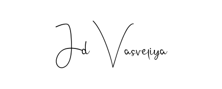 Looking for an artistic signature for Jd Vasveliya? The Andilay-7BmLP calligraphy style gives a sophisticated flow suitable for business cards and emails. Jd Vasveliya signature style 4 images and pictures png