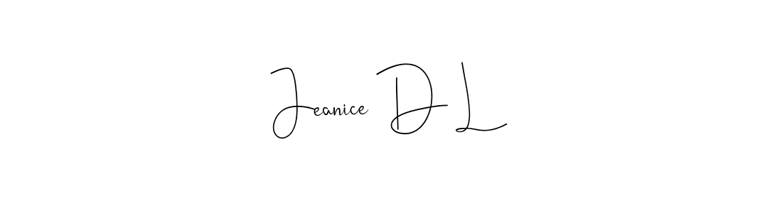 if you are searching for the best signature style for your name Jeanice D L. so please give up your signature search. here we have designed multiple signature styles  using Andilay-7BmLP. Jeanice D L signature style 4 images and pictures png