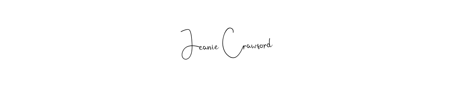 Create a beautiful signature design for name Jeanie Crawford. With this signature (Andilay-7BmLP) fonts, you can make a handwritten signature for free. Jeanie Crawford signature style 4 images and pictures png