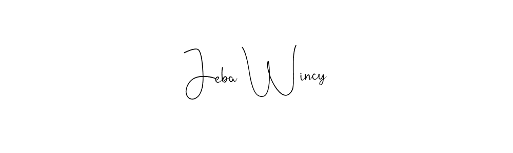 Design your own signature with our free online signature maker. With this signature software, you can create a handwritten (Andilay-7BmLP) signature for name Jeba Wincy. Jeba Wincy signature style 4 images and pictures png