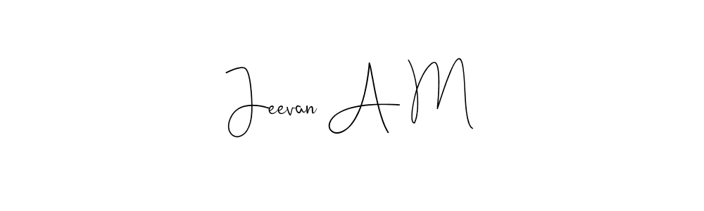 You should practise on your own different ways (Andilay-7BmLP) to write your name (Jeevan A M) in signature. don't let someone else do it for you. Jeevan A M signature style 4 images and pictures png