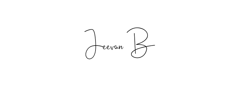 Create a beautiful signature design for name Jeevan B. With this signature (Andilay-7BmLP) fonts, you can make a handwritten signature for free. Jeevan B signature style 4 images and pictures png
