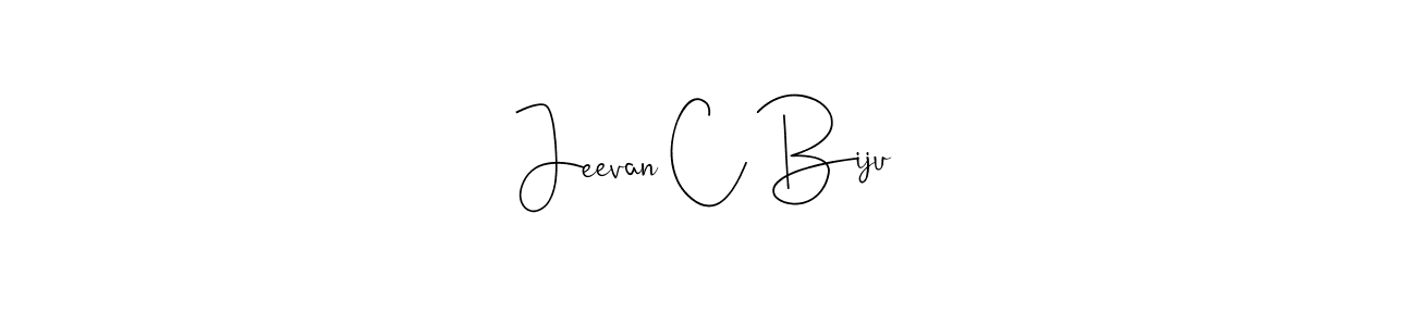 Make a beautiful signature design for name Jeevan C Biju. With this signature (Andilay-7BmLP) style, you can create a handwritten signature for free. Jeevan C Biju signature style 4 images and pictures png