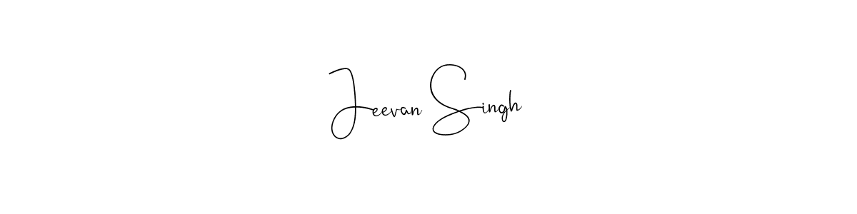 How to make Jeevan Singh name signature. Use Andilay-7BmLP style for creating short signs online. This is the latest handwritten sign. Jeevan Singh signature style 4 images and pictures png