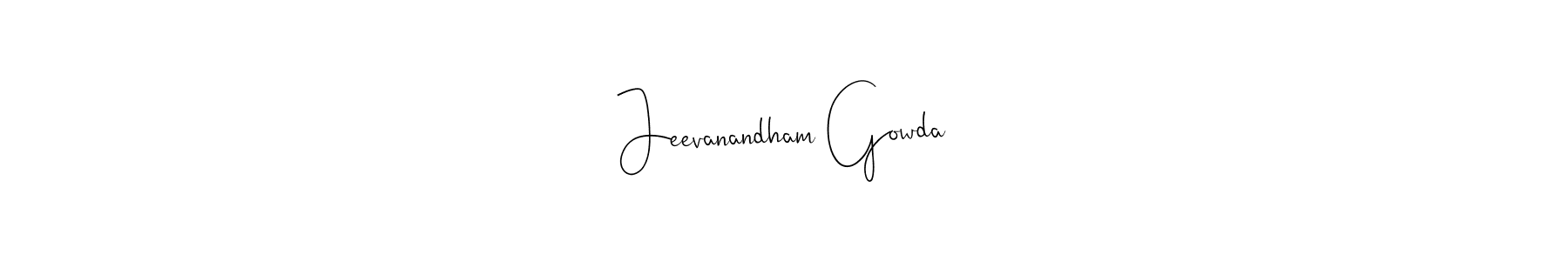 Design your own signature with our free online signature maker. With this signature software, you can create a handwritten (Andilay-7BmLP) signature for name Jeevanandham Gowda. Jeevanandham Gowda signature style 4 images and pictures png