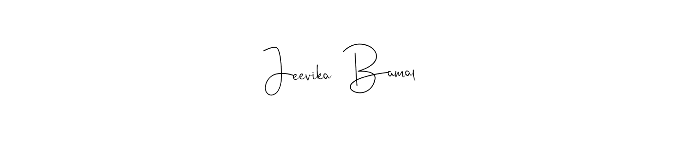Here are the top 10 professional signature styles for the name Jeevika  Bamal. These are the best autograph styles you can use for your name. Jeevika  Bamal signature style 4 images and pictures png