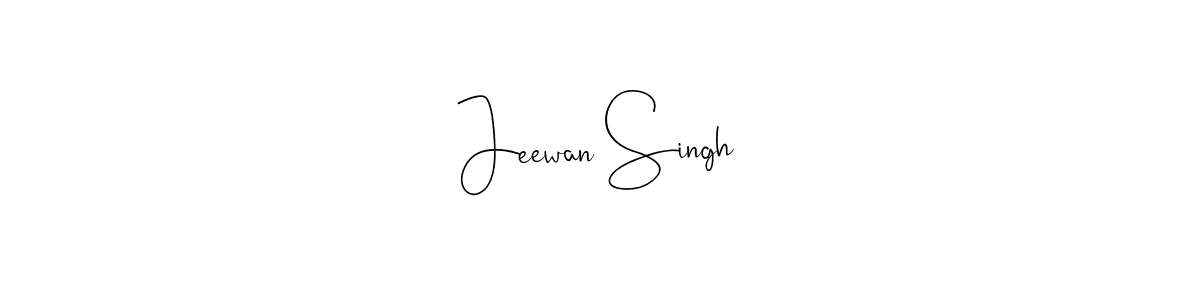 How to make Jeewan Singh name signature. Use Andilay-7BmLP style for creating short signs online. This is the latest handwritten sign. Jeewan Singh signature style 4 images and pictures png