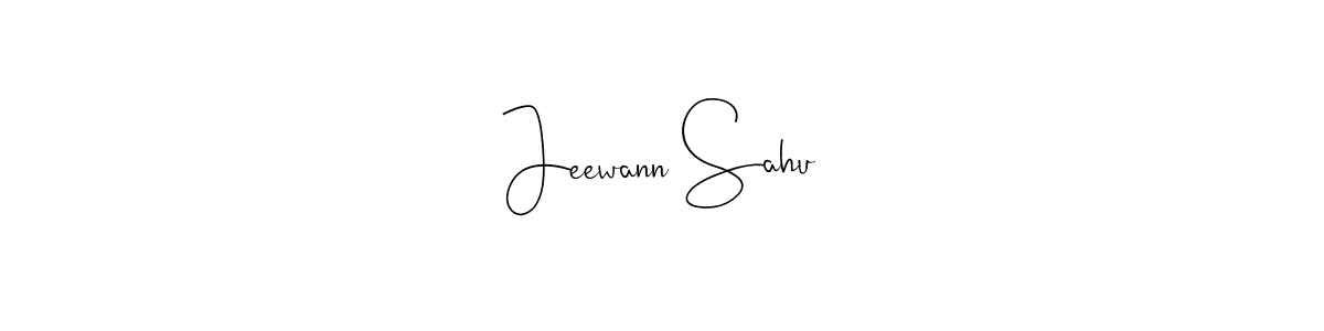 if you are searching for the best signature style for your name Jeewann Sahu. so please give up your signature search. here we have designed multiple signature styles  using Andilay-7BmLP. Jeewann Sahu signature style 4 images and pictures png
