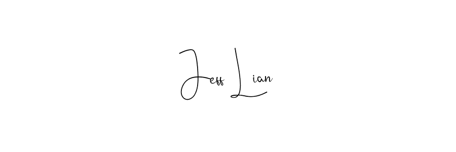 You should practise on your own different ways (Andilay-7BmLP) to write your name (Jeff Lian) in signature. don't let someone else do it for you. Jeff Lian signature style 4 images and pictures png