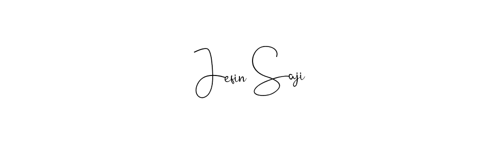 Also You can easily find your signature by using the search form. We will create Jefin Saji name handwritten signature images for you free of cost using Andilay-7BmLP sign style. Jefin Saji signature style 4 images and pictures png