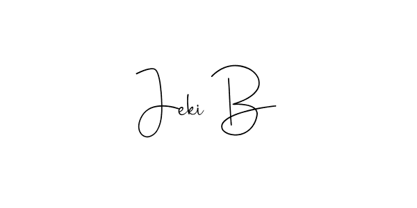 if you are searching for the best signature style for your name Jeki B. so please give up your signature search. here we have designed multiple signature styles  using Andilay-7BmLP. Jeki B signature style 4 images and pictures png