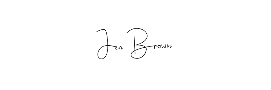Design your own signature with our free online signature maker. With this signature software, you can create a handwritten (Andilay-7BmLP) signature for name Jen Brown. Jen Brown signature style 4 images and pictures png