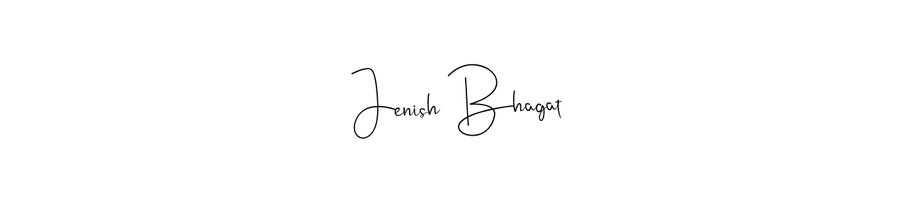 Make a beautiful signature design for name Jenish Bhagat. With this signature (Andilay-7BmLP) style, you can create a handwritten signature for free. Jenish Bhagat signature style 4 images and pictures png