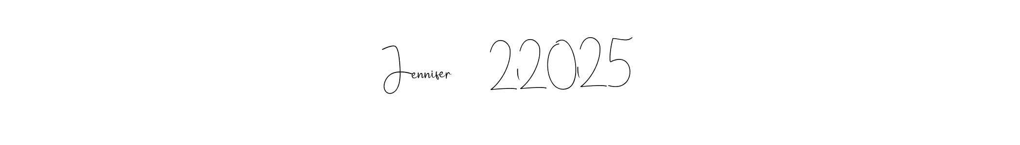 How to make Jennifer      2l20l25 name signature. Use Andilay-7BmLP style for creating short signs online. This is the latest handwritten sign. Jennifer      2l20l25 signature style 4 images and pictures png