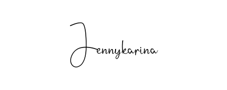 Create your official email sign-off with Jennykarina name in Andilay-7BmLP style. Crisp, clean, and perfectly legible across all screens. Jennykarina signature style 4 images and pictures png