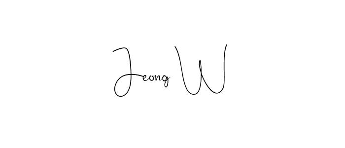 Best and Professional Signature Style for Jeong W. Andilay-7BmLP Best Signature Style Collection. Jeong W signature style 4 images and pictures png