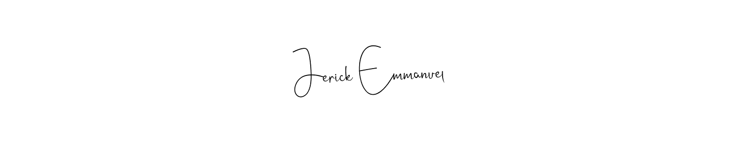 Also we have Jerick Emmanuel name is the best signature style. Create professional handwritten signature collection using Andilay-7BmLP autograph style. Jerick Emmanuel signature style 4 images and pictures png