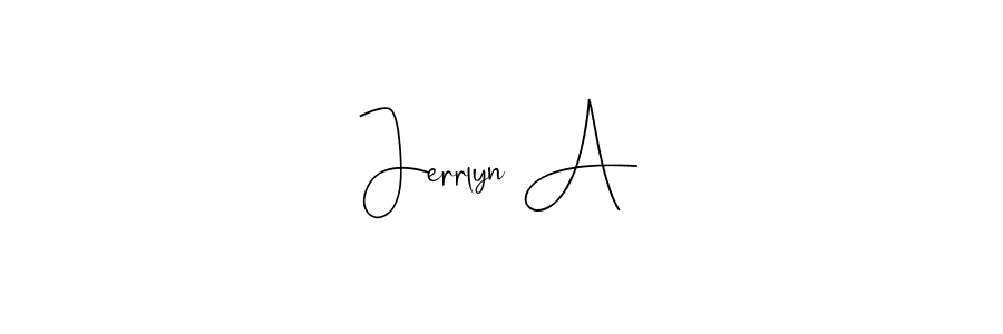 if you are searching for the best signature style for your name Jerrlyn A. so please give up your signature search. here we have designed multiple signature styles  using Andilay-7BmLP. Jerrlyn A signature style 4 images and pictures png