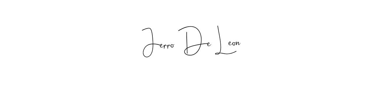 You can use this online signature creator to create a handwritten signature for the name Jerro De Leon. This is the best online autograph maker. Jerro De Leon signature style 4 images and pictures png