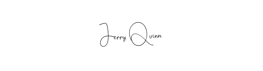 How to make Jerry Quinn name signature. Use Andilay-7BmLP style for creating short signs online. This is the latest handwritten sign. Jerry Quinn signature style 4 images and pictures png