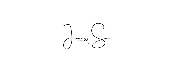 Design your own signature with our free online signature maker. With this signature software, you can create a handwritten (Andilay-7BmLP) signature for name Jesal S. Jesal S signature style 4 images and pictures png