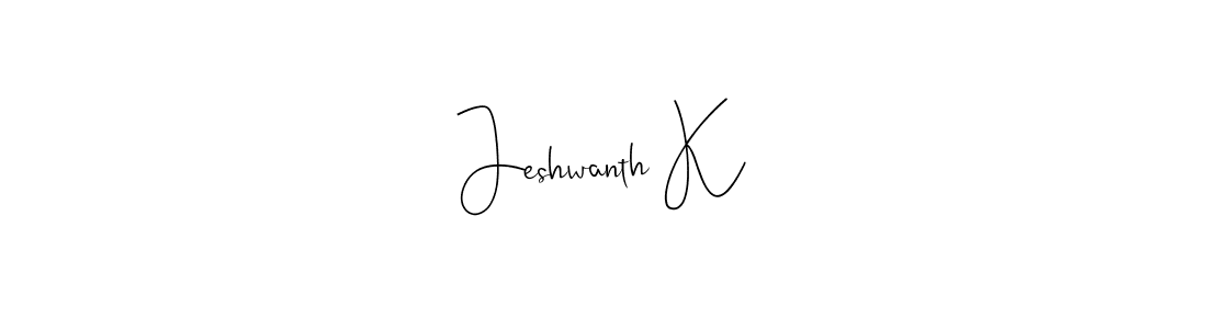 You should practise on your own different ways (Andilay-7BmLP) to write your name (Jeshwanth K) in signature. don't let someone else do it for you. Jeshwanth K signature style 4 images and pictures png