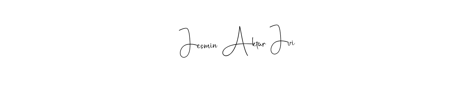 Here are the top 10 professional signature styles for the name Jesmin Aktar Jui. These are the best autograph styles you can use for your name. Jesmin Aktar Jui signature style 4 images and pictures png