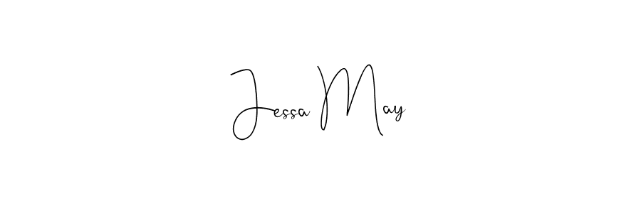 How to make Jessa May name signature. Use Andilay-7BmLP style for creating short signs online. This is the latest handwritten sign. Jessa May signature style 4 images and pictures png