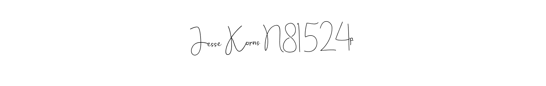 The best way (Andilay-7BmLP) to make a short signature is to pick only two or three words in your name. The name Jesse Korns N81524p include a total of six letters. For converting this name. Jesse Korns N81524p signature style 4 images and pictures png