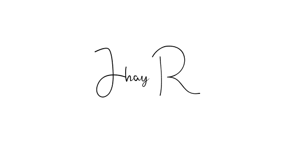 Also You can easily find your signature by using the search form. We will create Jhay R name handwritten signature images for you free of cost using Andilay-7BmLP sign style. Jhay R signature style 4 images and pictures png