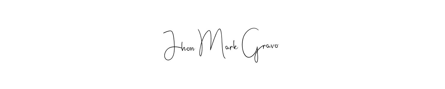Create a beautiful signature design for name Jhon Mark Gravo. With this signature (Andilay-7BmLP) fonts, you can make a handwritten signature for free. Jhon Mark Gravo signature style 4 images and pictures png
