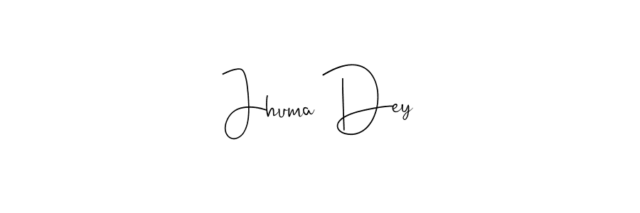 How to make Jhuma Dey name signature. Use Andilay-7BmLP style for creating short signs online. This is the latest handwritten sign. Jhuma Dey signature style 4 images and pictures png