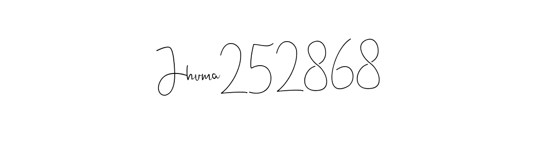 Design your own signature with our free online signature maker. With this signature software, you can create a handwritten (Andilay-7BmLP) signature for name Jhuma252868. Jhuma252868 signature style 4 images and pictures png