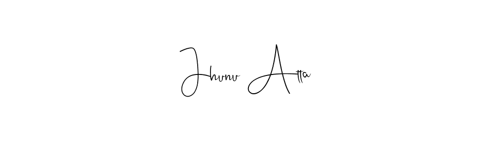 How to Draw Jhunu Atta signature style? Andilay-7BmLP is a latest design signature styles for name Jhunu Atta. Jhunu Atta signature style 4 images and pictures png