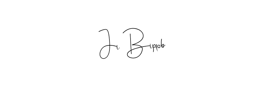 How to make Ji Biplob name signature. Use Andilay-7BmLP style for creating short signs online. This is the latest handwritten sign. Ji Biplob signature style 4 images and pictures png