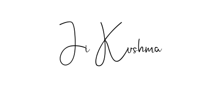 Elevate your brand with a stunning Ji Kushma eSignature. The Andilay-7BmLP style provides a balanced, flowing aesthetic for everyday signing. Ji Kushma signature style 4 images and pictures png