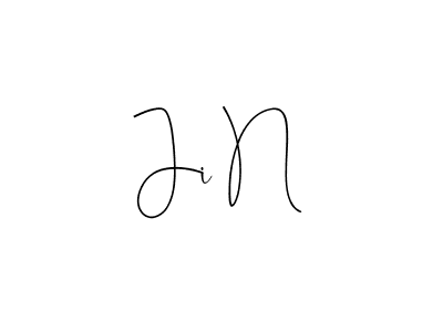 Make a beautiful signature design for name Ji N. With this signature (Andilay-7BmLP) style, you can create a handwritten signature for free. Ji N signature style 4 images and pictures png