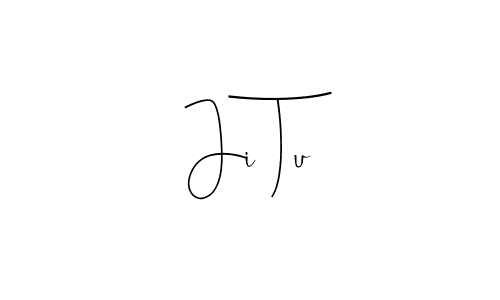 if you are searching for the best signature style for your name Ji Tu. so please give up your signature search. here we have designed multiple signature styles  using Andilay-7BmLP. Ji Tu signature style 4 images and pictures png