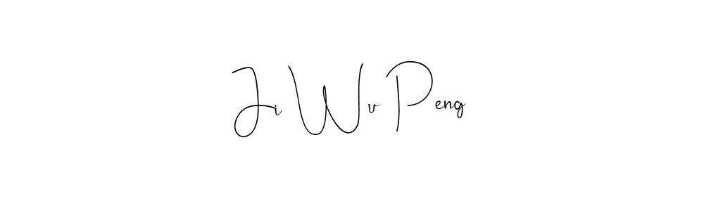 if you are searching for the best signature style for your name Ji Wu Peng. so please give up your signature search. here we have designed multiple signature styles  using Andilay-7BmLP. Ji Wu Peng signature style 4 images and pictures png