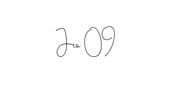 Make a beautiful signature design for name Jia 09. With this signature (Andilay-7BmLP) style, you can create a handwritten signature for free. Jia 09 signature style 4 images and pictures png