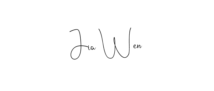 Jia Wen stylish signature style. Best Handwritten Sign (Andilay-7BmLP) for my name. Handwritten Signature Collection Ideas for my name Jia Wen. Jia Wen signature style 4 images and pictures png