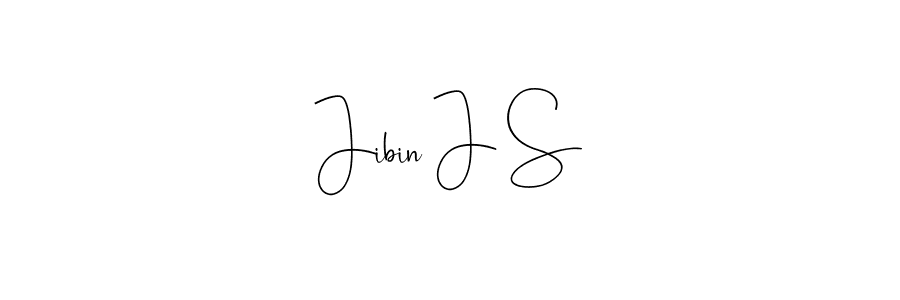 Use a signature maker to create a handwritten signature online. With this signature software, you can design (Andilay-7BmLP) your own signature for name Jibin J S. Jibin J S signature style 4 images and pictures png