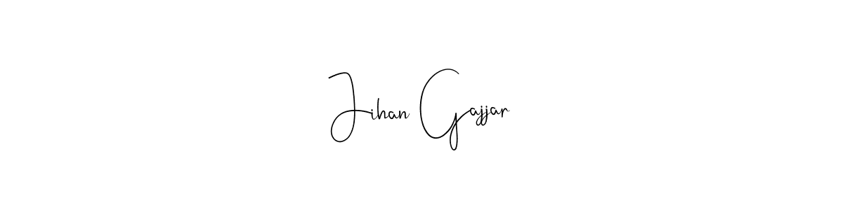 Use a signature maker to create a handwritten signature online. With this signature software, you can design (Andilay-7BmLP) your own signature for name Jihan Gajjar. Jihan Gajjar signature style 4 images and pictures png